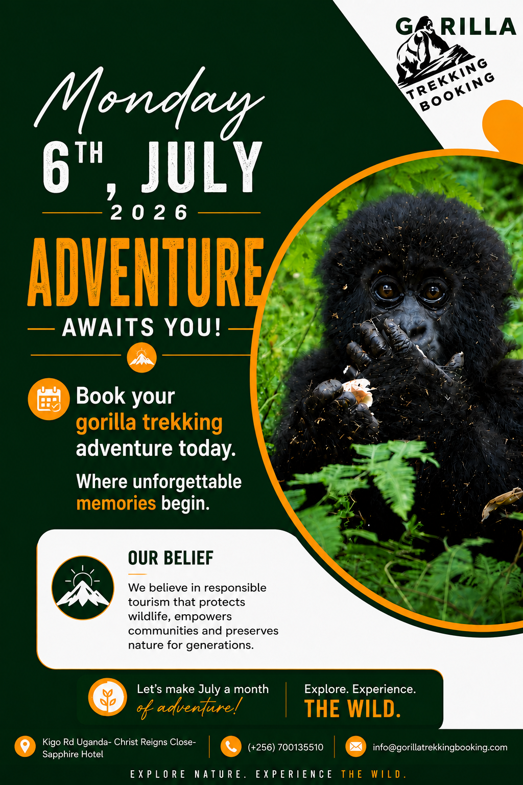 Monday, 6th July 2026: Begin the Week with an Unforgettable Gorilla Trekking Adventure